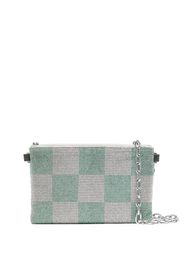 KARA Eritnite Check crystal cross-body bag - Verde