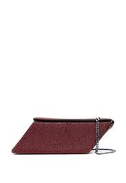 Kara Clutch Parallelogram con cristalli - Rosso