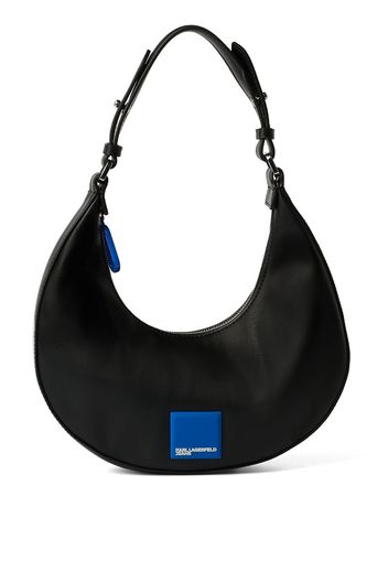 KARL LAGERFELD JEANS Tech logo half-moon shoulder bag - Nero