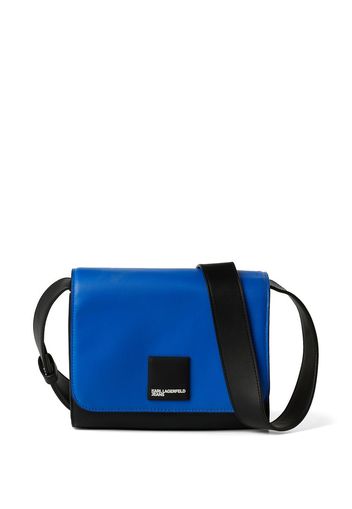 KARL LAGERFELD JEANS Tech colour-block logo crossbody bag - Blu