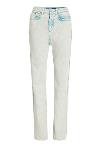 KARL LAGERFELD JEANS Jeans dritti con effetto schiarito - Blu