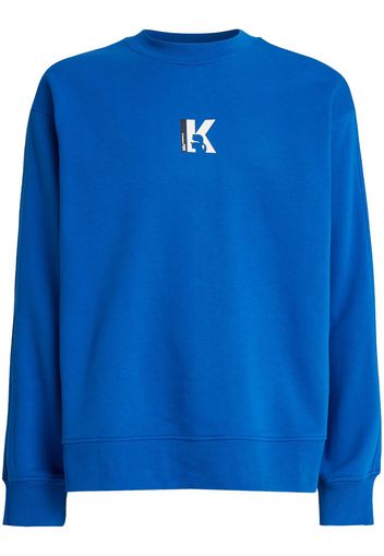 Karl Lagerfeld Jeans logo-print organic-cotton sweatshirt - Blu