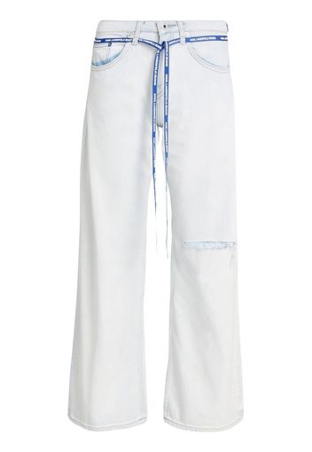 Karl Lagerfeld Jeans low-rise organic cotton jeans - Bianco