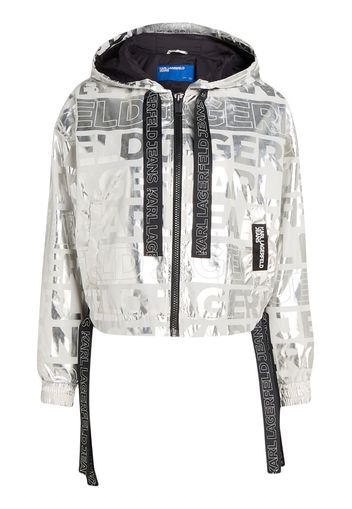 Karl Lagerfeld Jeans logo-print metallic jacket - Effetto metallizzato