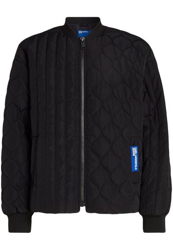 Karl Lagerfeld Jeans logo-tape quilted lightweight jacket - Nero