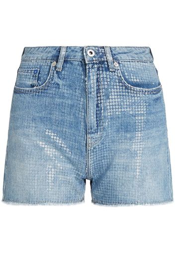 Karl Lagerfeld Jeans sequin-embellished denim shorts - Blu