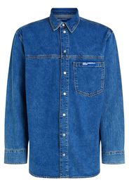 KARL LAGERFELD JEANS patch-pocket denim shirt - Blu