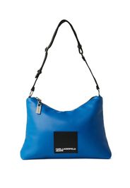 KARL LAGERFELD JEANS logo-patch shoulder bag - Blu