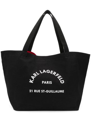 logo-print tote bag