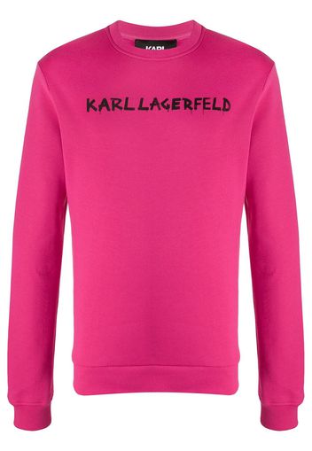 Karl Lagerfeld Felpa con logo - Rosa