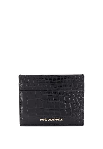 K/Karl Seven croc-embossed cardholder