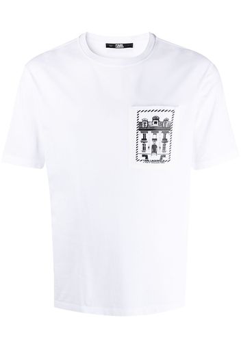 Karl Lagerfeld T-shirt con taschino - Bianco