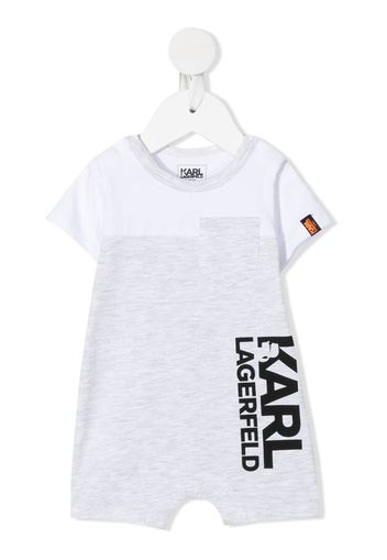 Karl Lagerfeld Kids Camicia a manica corta con stampa - Grigio