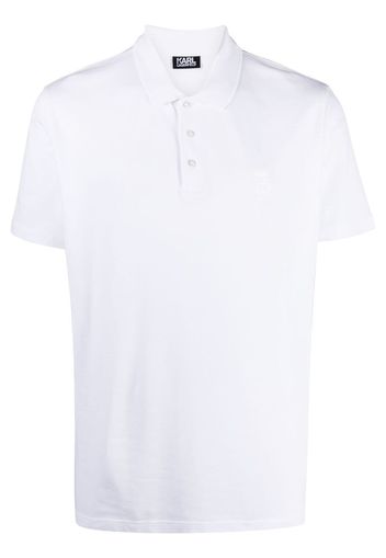 Karl Lagerfeld Polo con ricamo - Bianco