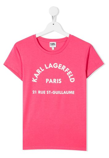 Karl Lagerfeld Kids T-shirt con stampa - Rosa