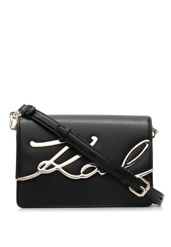 Karl Lagerfeld signature calf leather bag - Nero