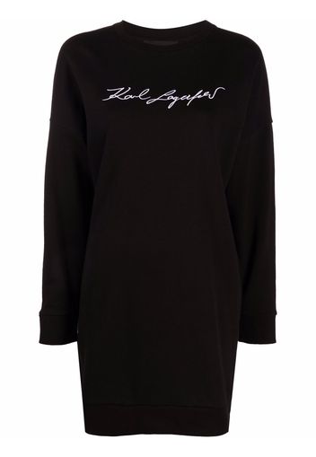 Karl Lagerfeld Signature cotton sweatdress - Nero