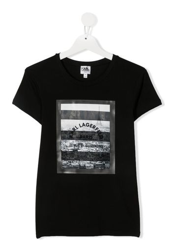 Karl Lagerfeld graphic-print cotton T-shirt - Nero