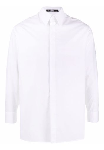 Karl Lagerfeld Camicia con chiusura nascosta - Bianco