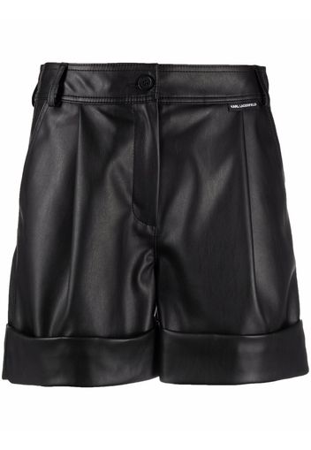 Karl Lagerfeld Shorts con risvolto - Nero