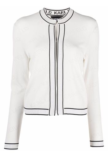 Karl Lagerfeld Cardigan con logo - Bianco