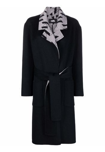 Karl Lagerfeld Cappotto con monogramma Kl - Nero