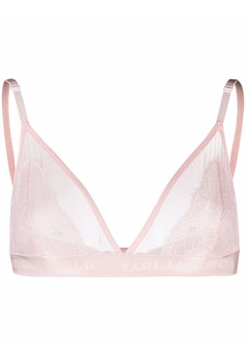 Karl Lagerfeld lace triangle bra - Rosa