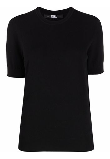 Karl Lagerfeld Top con effetto jacquard - Nero