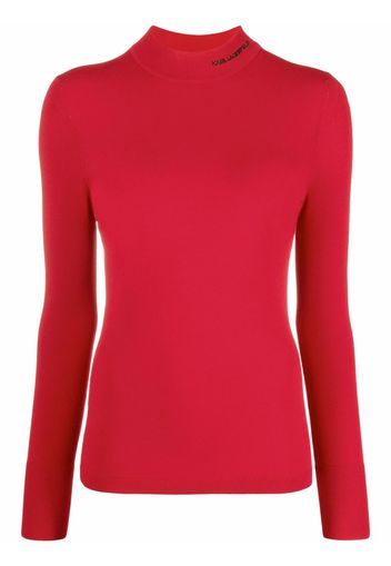 Karl Lagerfeld Maglione con ricamo - Rosso