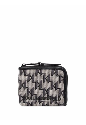 Karl Lagerfeld K/Monogram jacquard zipped wallet - Toni neutri