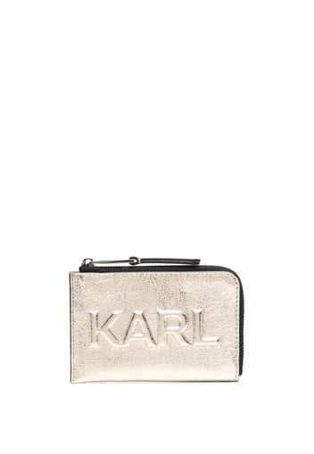 Karl Lagerfeld Portafoglio Seven con logo goffrato - Oro