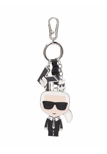 Karl Lagerfeld Portachiavi con ciondolo Karl Ikonik - Bianco