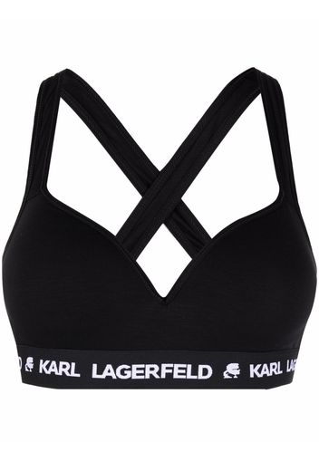 Karl Lagerfeld Reggiseno con logo - Nero