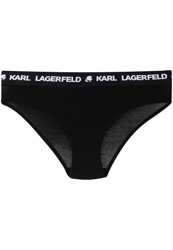 Karl Lagerfeld Slip con stampa - Nero