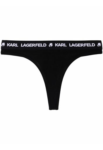 Karl Lagerfeld Tanga con stampa - Nero