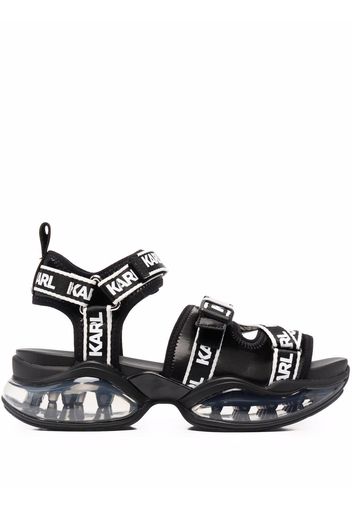 Karl Lagerfeld logo-tape chunky-sole sandals - Nero