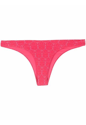 Karl Lagerfeld Slip bikini karl con stampa - Rosa