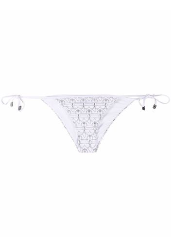 Karl Lagerfeld Karl icon triangle bikini bottoms - Bianco