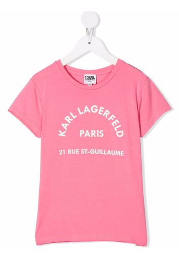 Karl Lagerfeld Kids logo-print short-sleeved T-shirt - Rosa