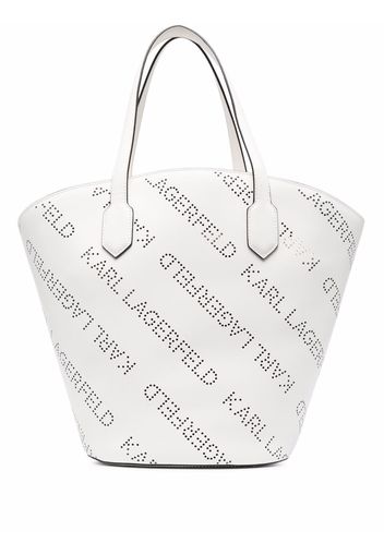 Karl Lagerfeld Borsa tote con logo - Bianco