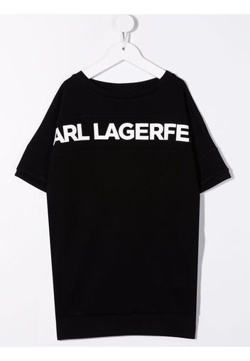 Karl Lagerfeld Kids logo-print sweatshirt dress - Nero