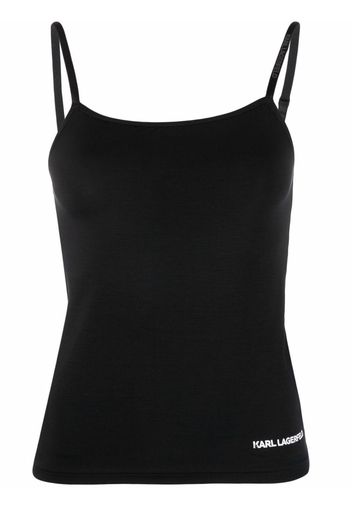 Karl Lagerfeld logo-print vest top - Nero