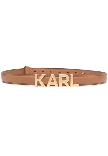 Karl Lagerfeld K/Letters leather belt - Marrone