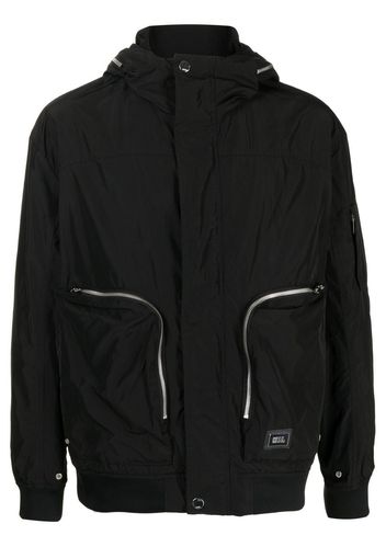 Karl Lagerfeld zip-detail hooded jacket - Nero