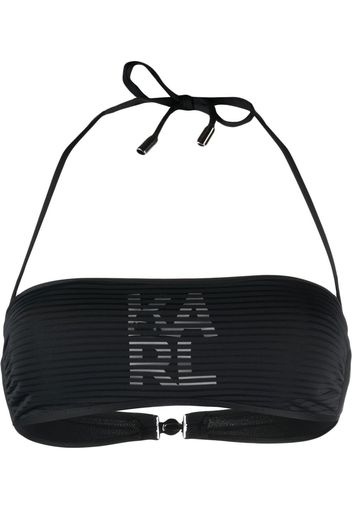 Karl Lagerfeld Top bikini con stampa - Nero