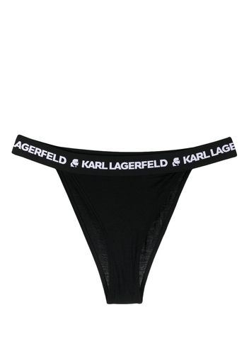 Karl Lagerfeld logo-print Brazilian briefs - Nero