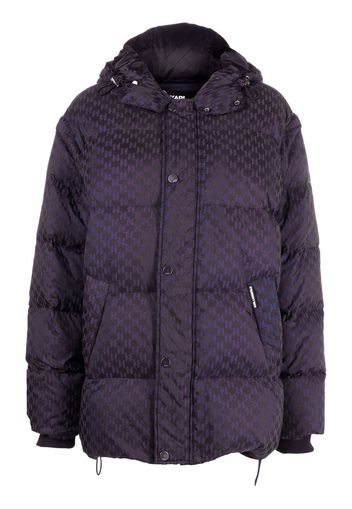 KARL LAGERFELD monogram reflect padded coat - Nero