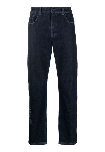 Karl Lagerfeld high-rise straight-leg jeans - Blu