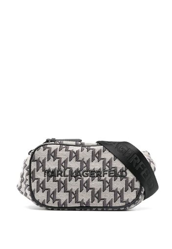 Karl Lagerfeld monogram-patter belt bag - Nero