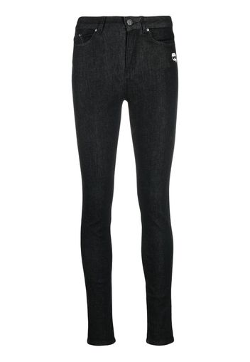 KARL LAGERFELD high-rise skinny jeans - Nero